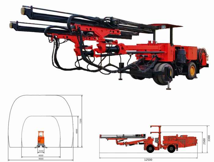 YZ-722輪式雙臂鑿巖臺(tái)車 YZ-722輪式雙臂鑿巖臺(tái)車
